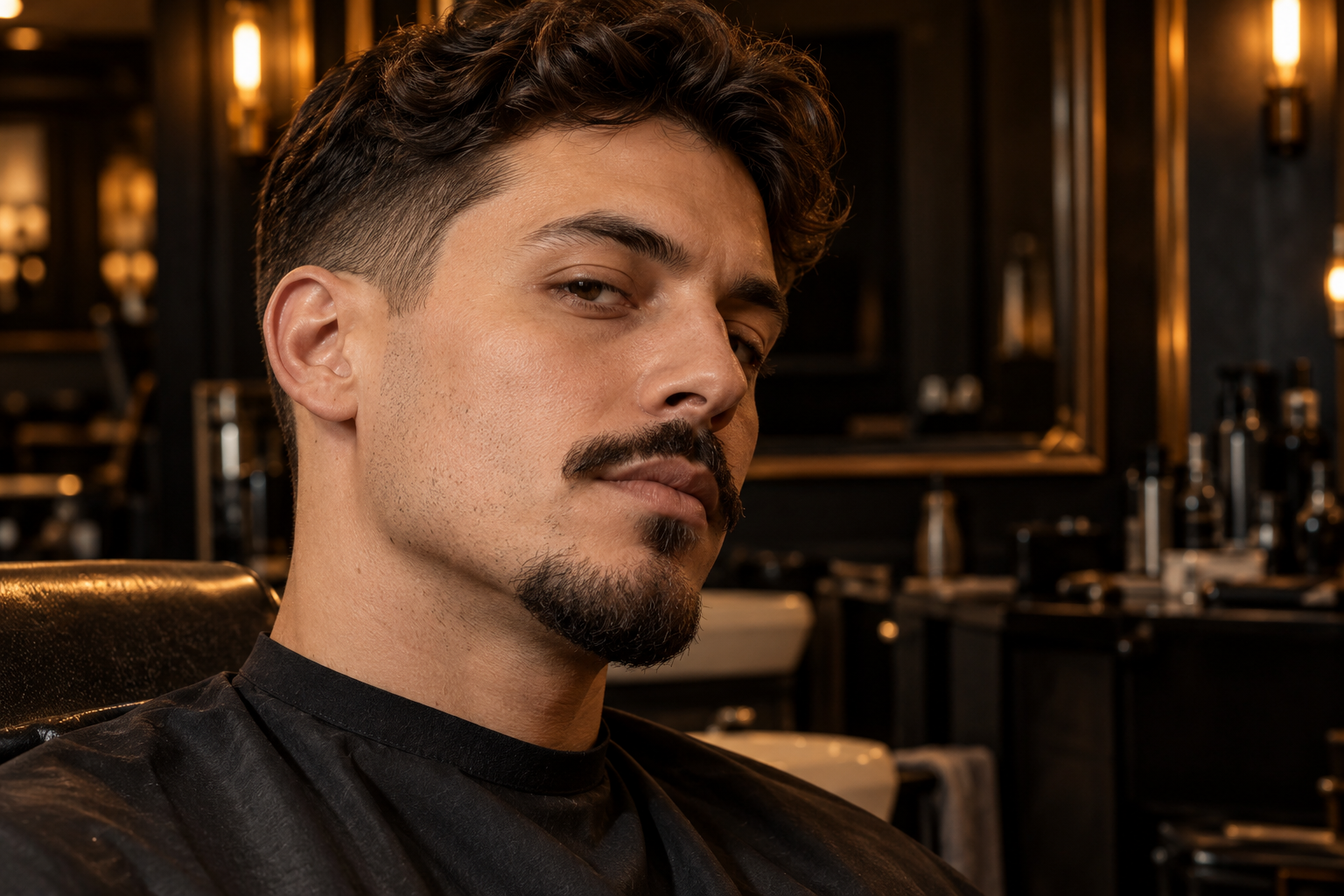 Cavanhaque para barba com maior crescimento no queixo e bigode